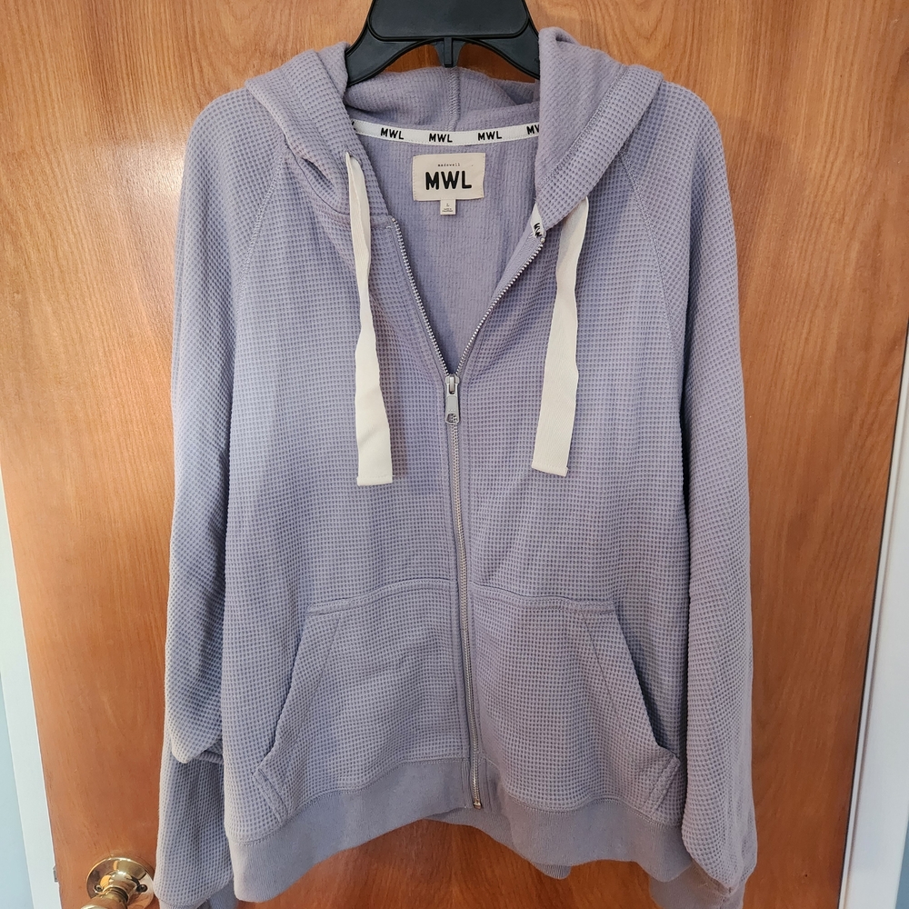Madewell Lavender Zip-Up Hoodie
